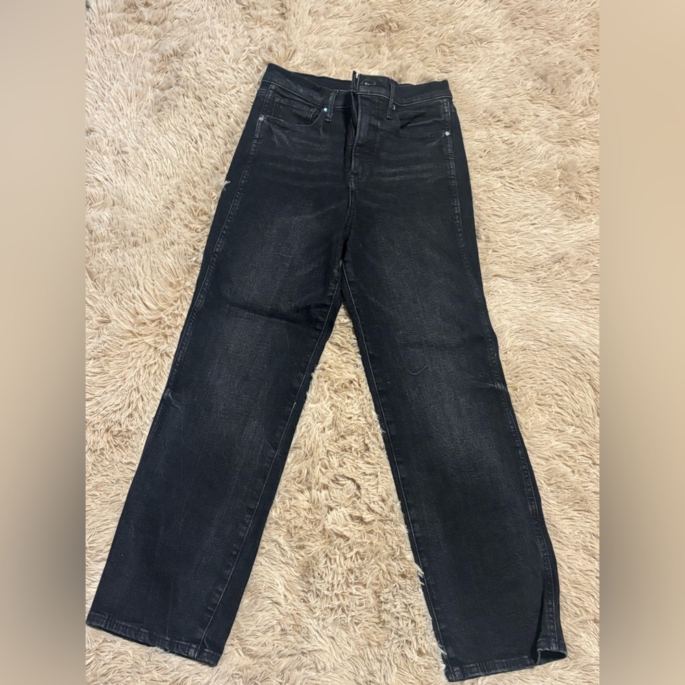 Express Women's Black Straight Leg Jeans